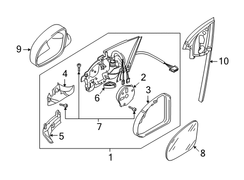 2008 Volkswagen Eos Mirrors Diagram