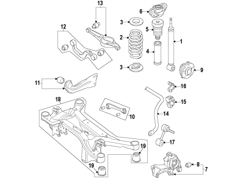 2012 Volkswagen Tiguan Lower Control Arm - Rear Diagram