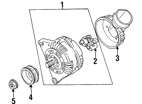 1997 Volkswagen Cabrio Alternator Diagram 2