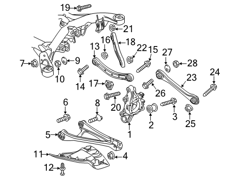 2017 Volkswagen Touareg Rear Suspension Components Diagram
