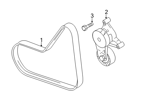 2013 Volkswagen Beetle Belts & Pulleys - Belts Diagram 2