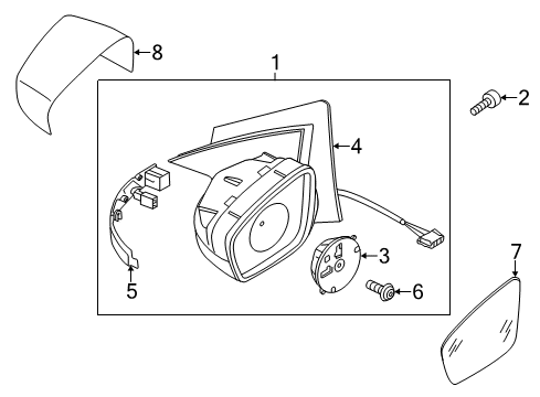 2013 Volkswagen Passat Mirrors Diagram