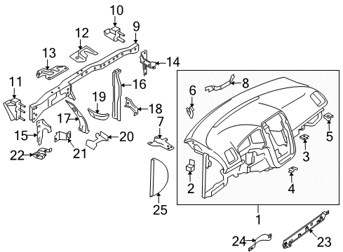 2007 Volkswagen Eos Instrument Panel Diagram
