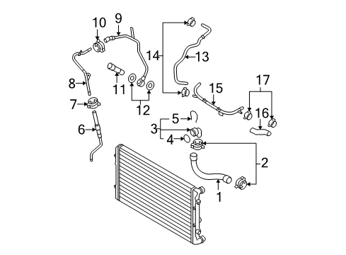 2007 Volkswagen Jetta Hoses, Lines & Pipes Diagram