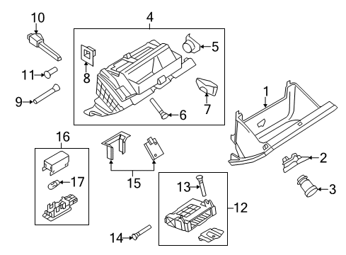 2014 Volkswagen CC Glove Box Diagram