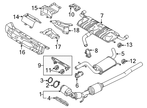 2014 Volkswagen Beetle Exhaust Components Diagram