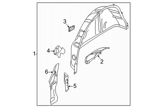 2025 Volkswagen Taos Inner Structure - Quarter Panel Diagram