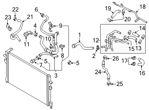2015 Volkswagen Passat Hoses, Lines & Pipes Diagram