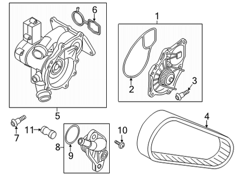 2023 Volkswagen Atlas Cross Sport Water Pump Diagram