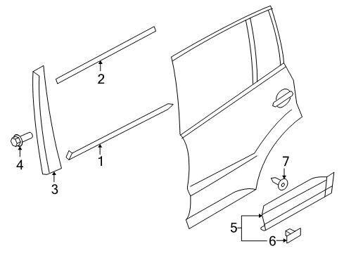 2017 Volkswagen Tiguan Exterior Trim - Rear Door