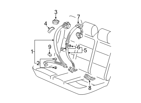 2006 Volkswagen Passat Rear Seat Belts Diagram