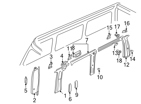 2000 Volkswagen EuroVan Interior Trim - Side Panel
