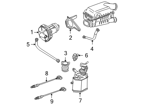 2001 Volkswagen Beetle Emission Components Diagram