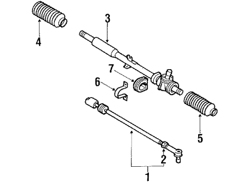 1987 Volkswagen Scirocco Steering Gear & Linkage Diagram