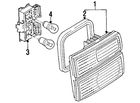 1991 Volkswagen Corrado Tail Lamps Diagram