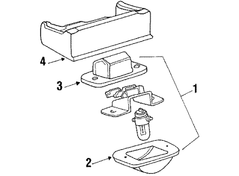 1990 Volkswagen Vanagon License Lamps Diagram