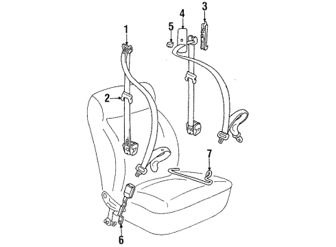 1999 Volkswagen Golf Front Seat Belts Diagram