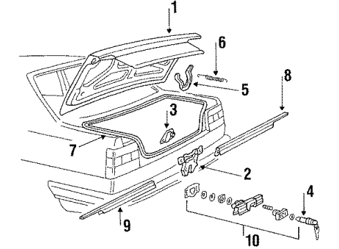 1985 Volkswagen Jetta Trunk Diagram