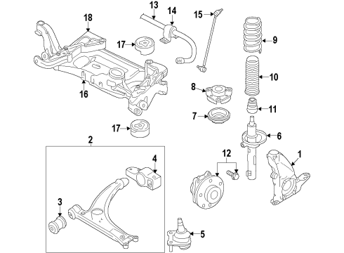 2006 Volkswagen Rabbit Front Suspension Components Diagram