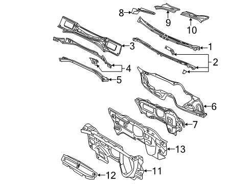 2006 Volkswagen Passat Frame Diagram for 3C0-802-165