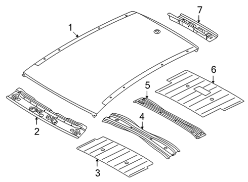 2024 Volkswagen ID.4 Roof & Components Diagram 2