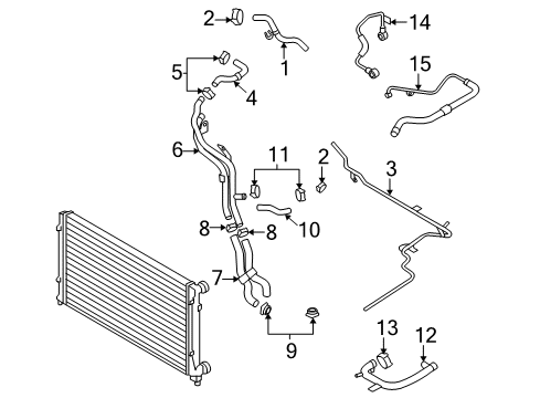 2009 Volkswagen Passat Hoses, Lines & Pipes Diagram