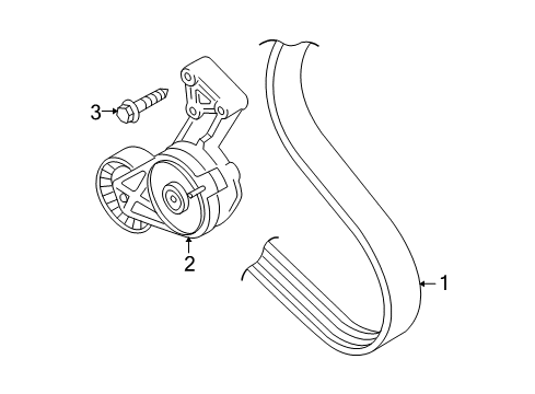 2004 Volkswagen Jetta Belts & Pulleys - Belts Diagram 2