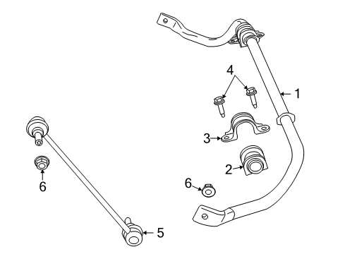 2012 Volkswagen Routan Stabilizer Bar & Components Diagram 2