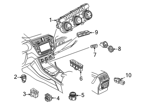 2025 Volkswagen Taos Electrical Components - Console Diagram