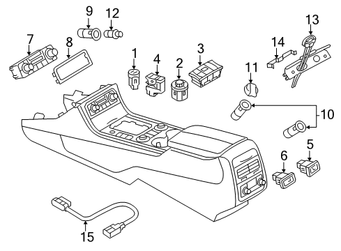 2014 Volkswagen Touareg A/C & Heater Control Units Diagram