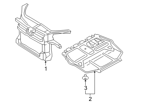 2005 Volkswagen Jetta Radiator Support Diagram