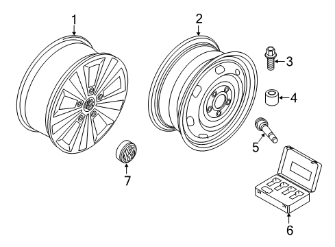 2017 Volkswagen Golf SportWagen Wheels Diagram