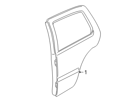 2001 Volkswagen Jetta Exterior Trim - Rear Door
