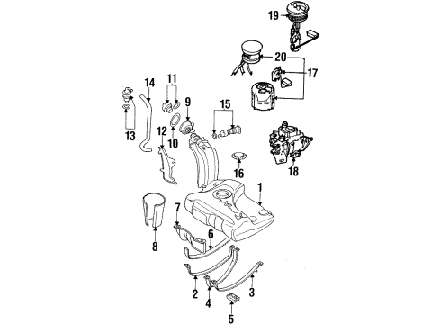 1998 Volkswagen Golf Fuel Supply Diagram