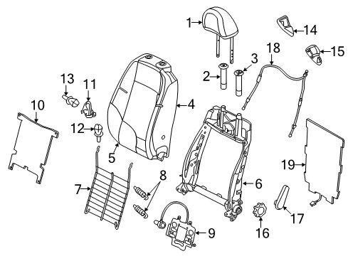 2012 Volkswagen Beetle Front Seat Components Diagram