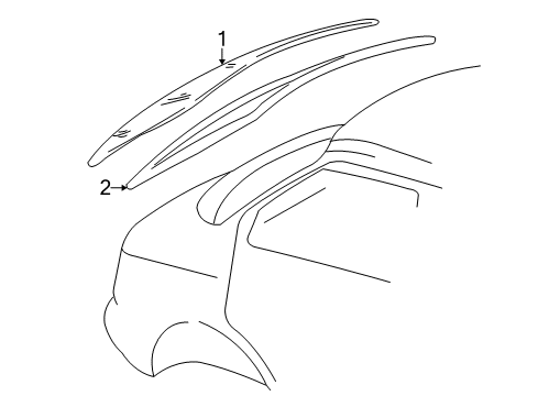 2003 Volkswagen EuroVan Glass - Windshield Diagram