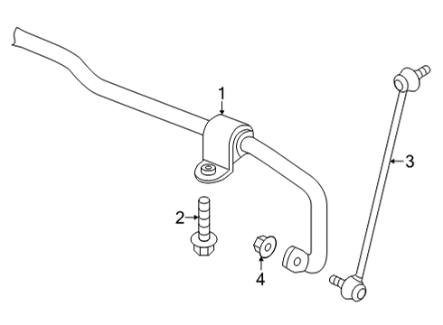 2022 Volkswagen Atlas Cross Sport Stabilizer Bar & Components Diagram