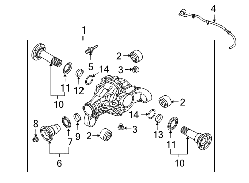 2010 Volkswagen Touareg Axle & Differential - Rear Diagram