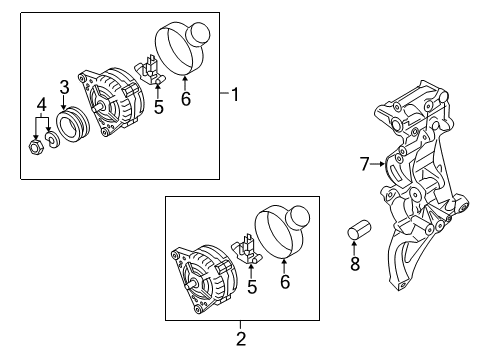 2013 Volkswagen Jetta Pulley Diagram for 07K-903-119-C