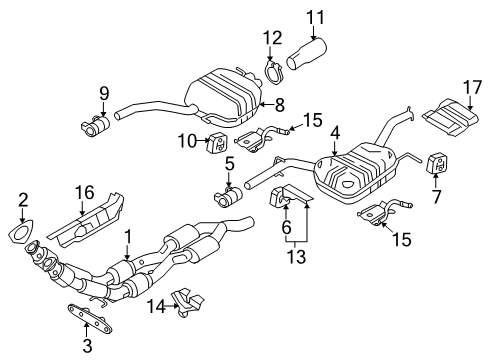 2013 Volkswagen CC Exhaust Components Diagram