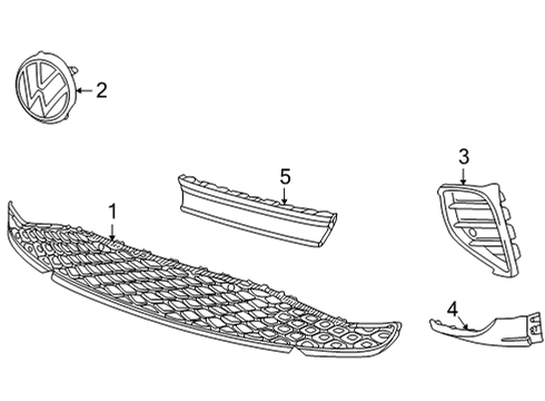 2021 Volkswagen ID.4 Grille & Components