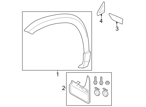 2025 Volkswagen Taos Exterior Trim - Fender Diagram