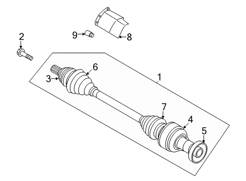 2023 Volkswagen Tiguan Drive Axles - Front