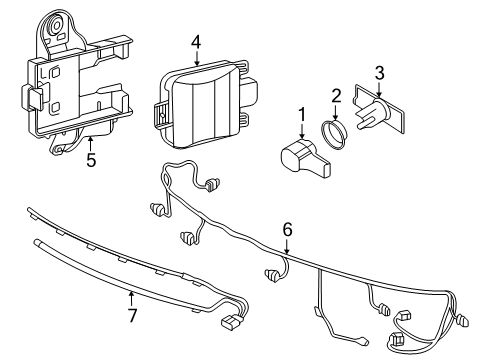 2025 Volkswagen Atlas Electrical Components - Rear Bumper Diagram