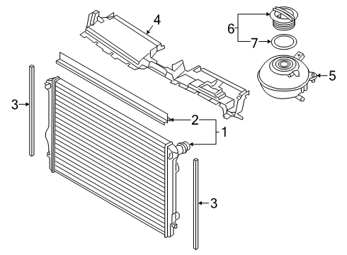 2021 Volkswagen Arteon Radiator & Components Diagram