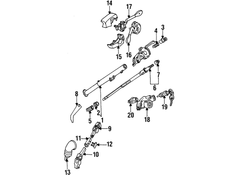 1995 Volkswagen Golf Steering Column Assembly Diagram 2