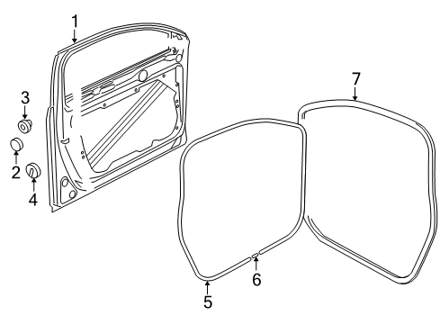 2010 Volkswagen Passat Door & Components Diagram