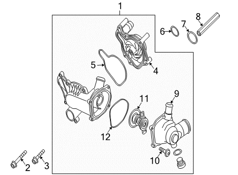 2007 Volkswagen Touareg Water Pump - Belts Diagram 4