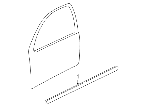 2005 Volkswagen Jetta Exterior Trim - Front Door Diagram