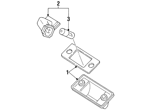 1997 Volkswagen Jetta License Lamps Diagram